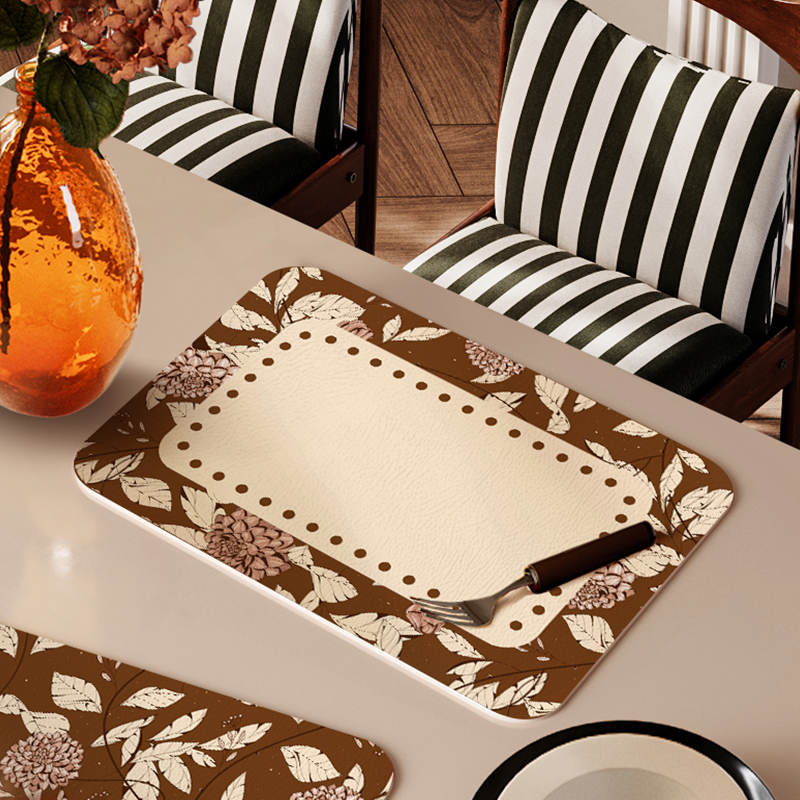 清江画廊北欧风防水隔热餐垫子