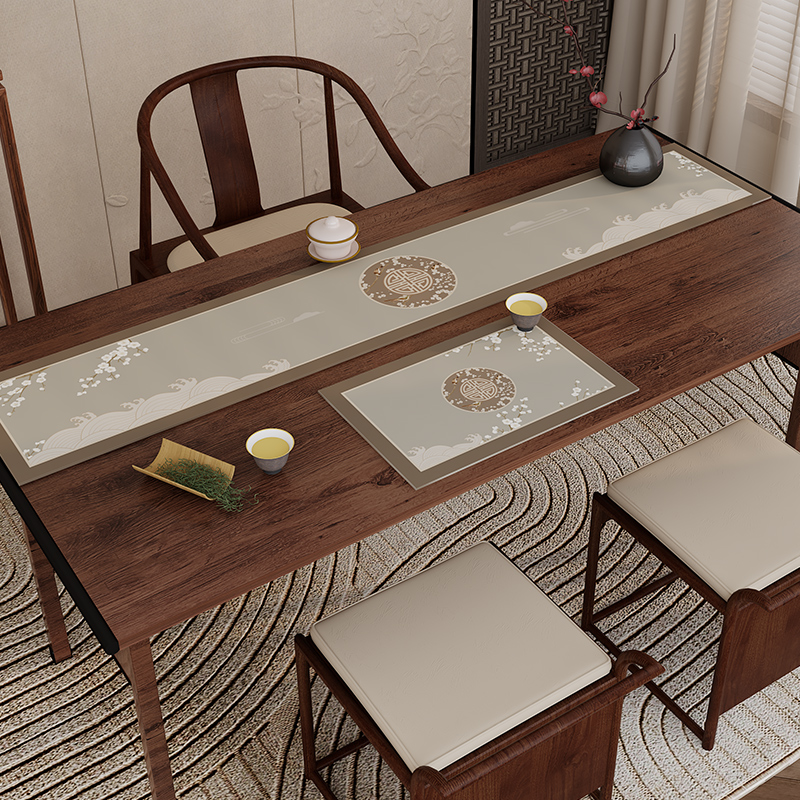 中国风古典茶席垫茶旗茶垫