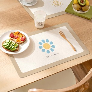 家用隔热防烫餐垫轻奢高级感防水防油西餐桌垫餐具碗垫简约ins风