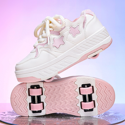 暴走鞋女童2026新款成人暴走轮滑鞋小学生溜冰鞋儿童带轮子的鞋子