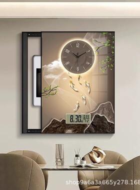 轻奢电箱装表消饰画带36590表万年历温度新款遮挡电闸盒防钟栓网