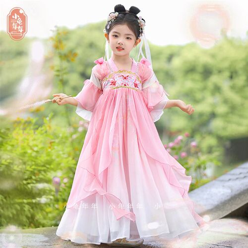 女童汉服中国风2024超仙夏季连衣裙女孩新款短袖裙子儿童古装夏款