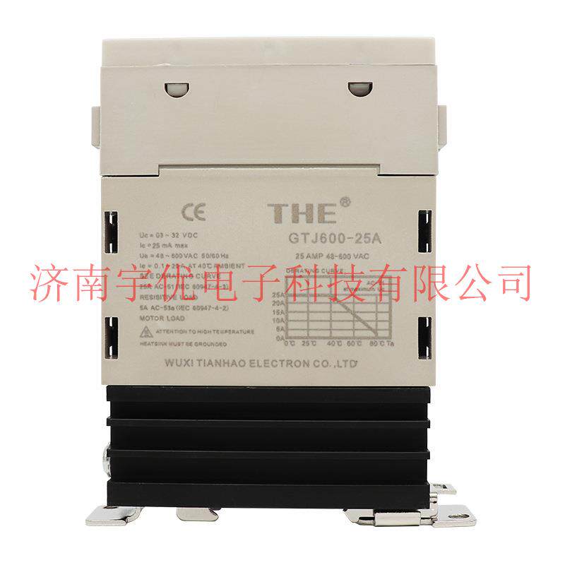 THE无锡天豪 GTJ600-25A 导轨式单相交流固态继电器 600VAC