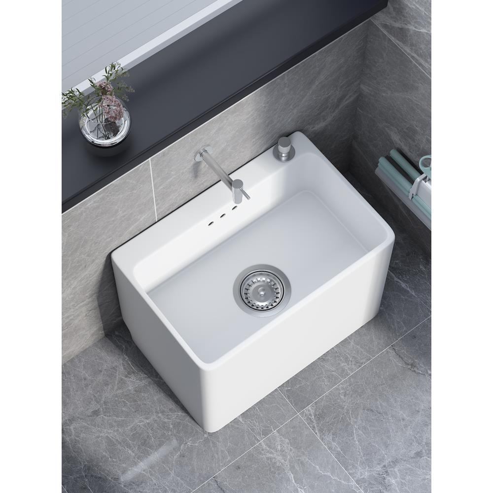 A10L洗拖把池阳台家用卫生间大号陶瓷拖布池落地式长方形小号槽池