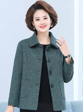 中老年人女装时尚中年妈妈外套春秋老太太薄上衣奶奶2024秋装60岁
