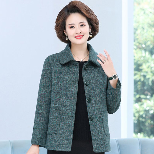 中老年人女装时尚中年妈妈外套春秋老太太薄上衣奶奶2024秋装60岁