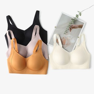 字母设计无痕发泡反重力提拉显瘦显小薄杯承托聚拢内衣文胸女M009