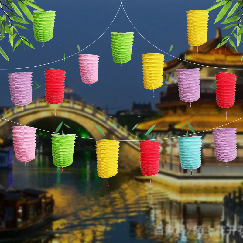 中秋节装饰灯会猜灯谜灯笼挂件月饼活动氛围布置大型商会场幼儿园