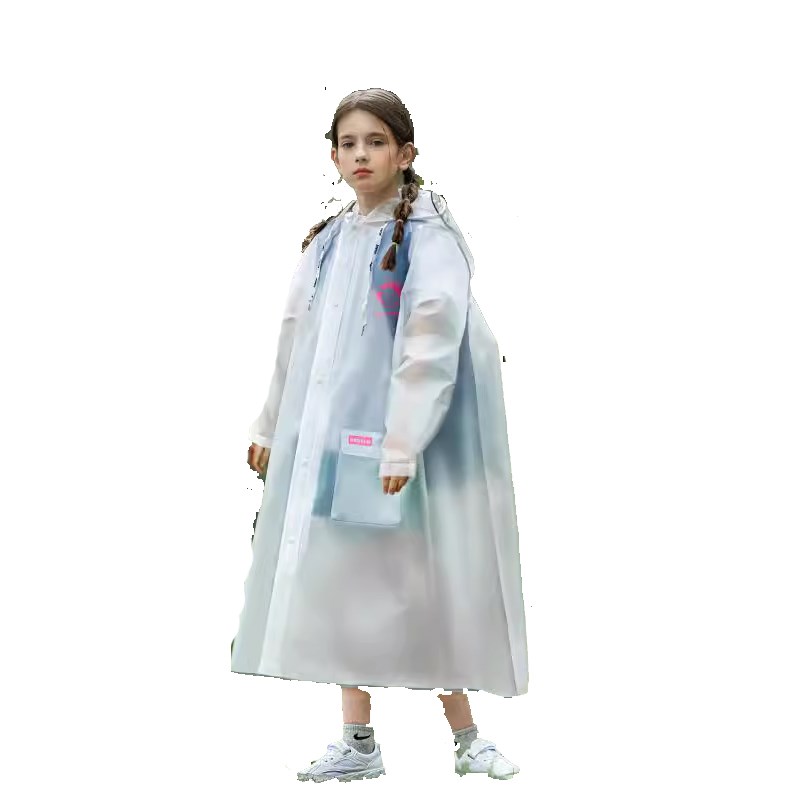 儿童雨衣学生男女童防水全身202新款男孩带书包位中大童上学