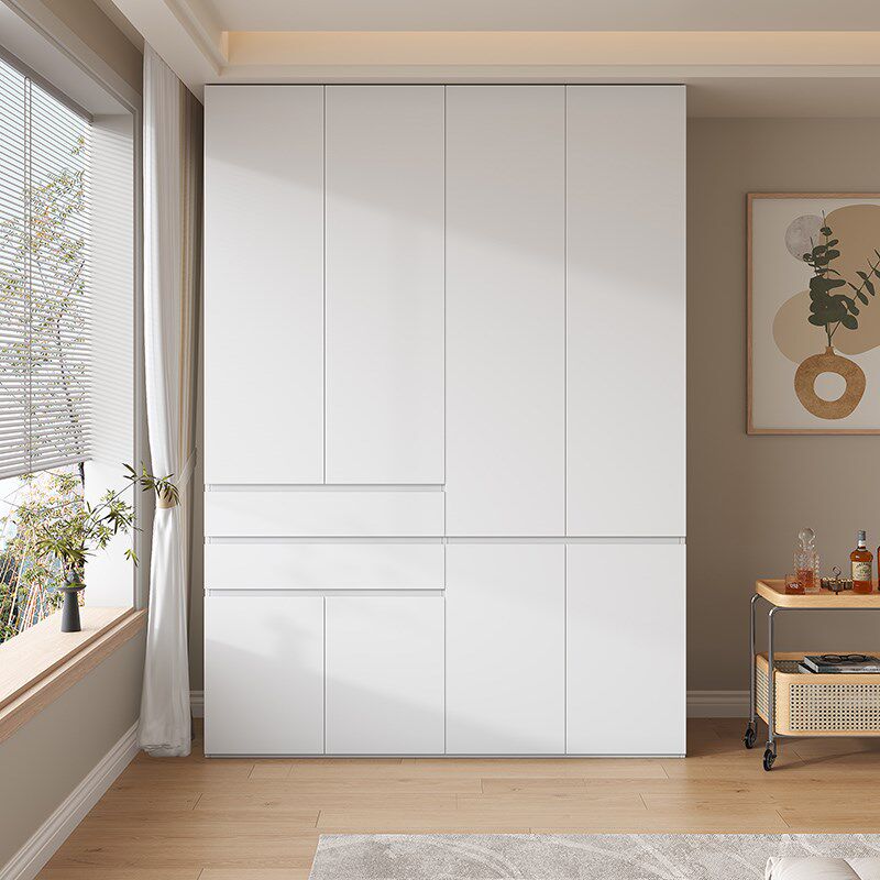 定制实木分段式衣柜ENF欧松板免拉手分段式家用主卧室4门衣橱柜子
