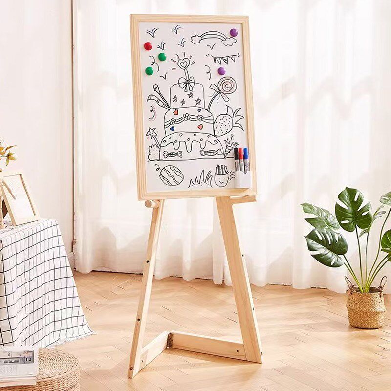 迎宾海报展示架木质支架折叠式画板画架作品展示架美术生绘画架子