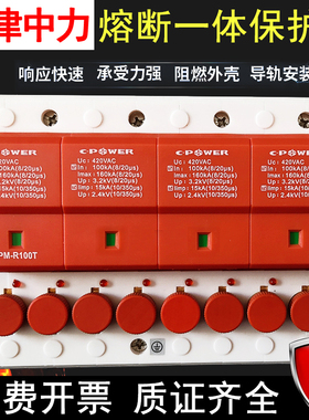 天津中力一级T1浪涌防雷保护器熔断型CPM-R40T/20T/65T/80T/R100T