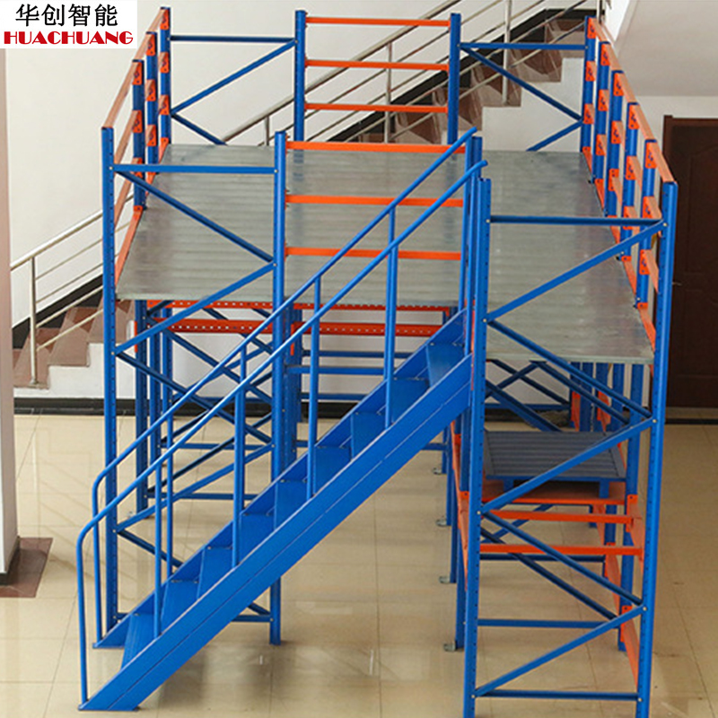 钢结构货架阁楼平台 可拆装仓库仓储二层阁楼定制多层重型可移动