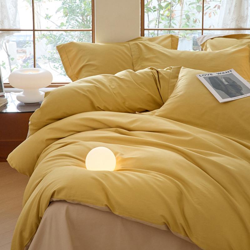 HJ纯棉四件套新款全棉床上三件套床单加厚磨毛春秋被套床上用品