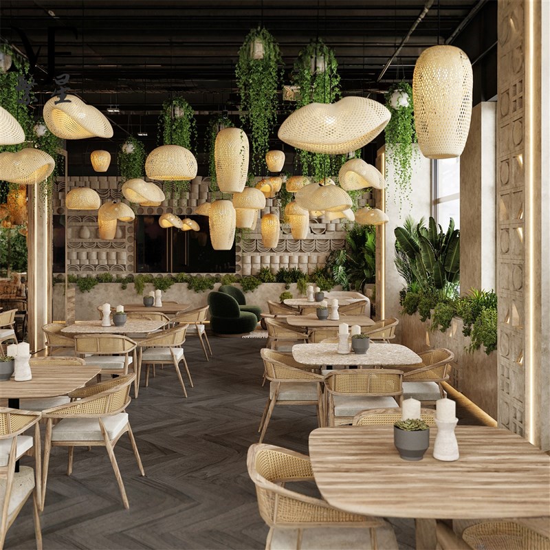 侘寂风酒店大堂沙发中古风民宿大厅休息区接待洽谈会客沙发