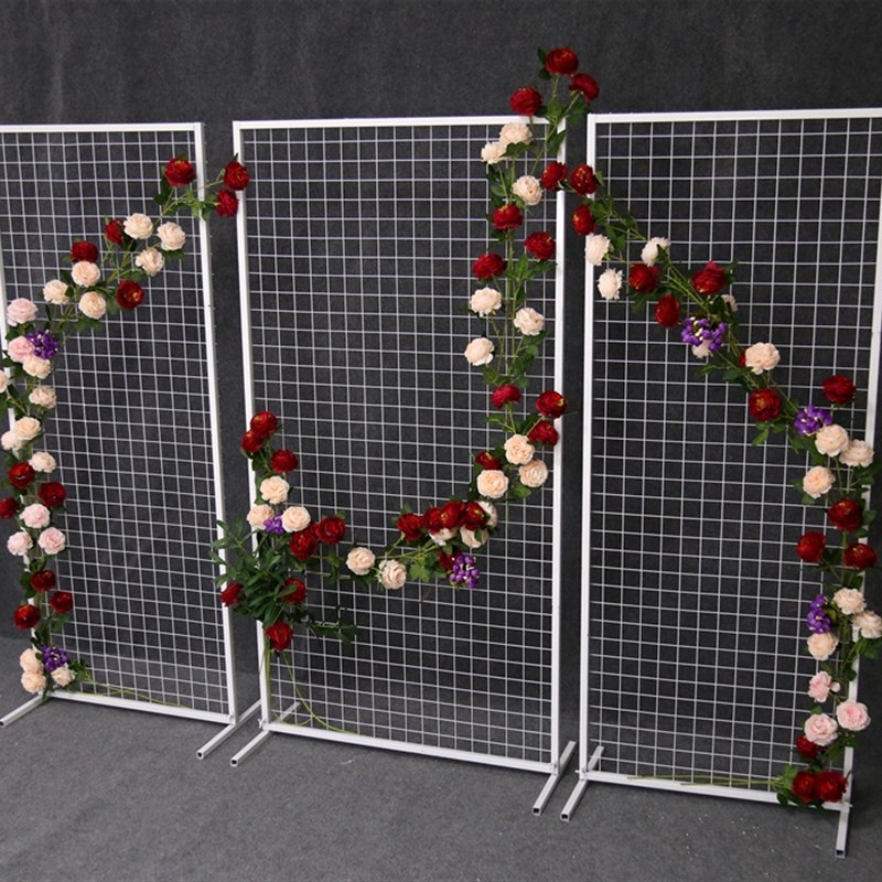 婚庆道具新款铁艺网格屏风路引背景摆件 舞台装饰场景布置长方框