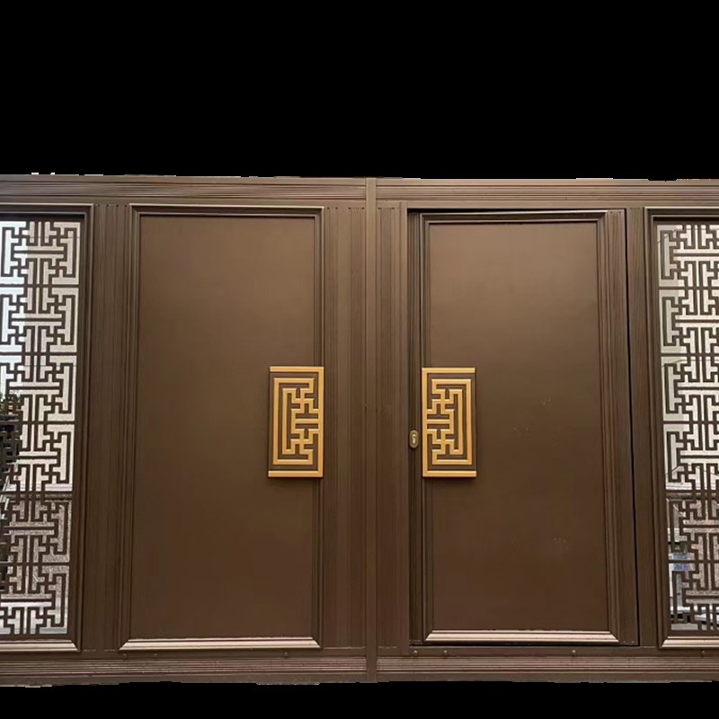 定制 别墅大门家用乡村庭院大门开门农村自建房对开门铝艺大门