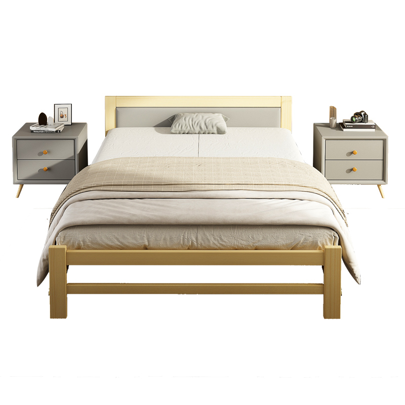 实木折叠床单人家用午休床1.2m硬板床1.5米人床出租屋90cm小床