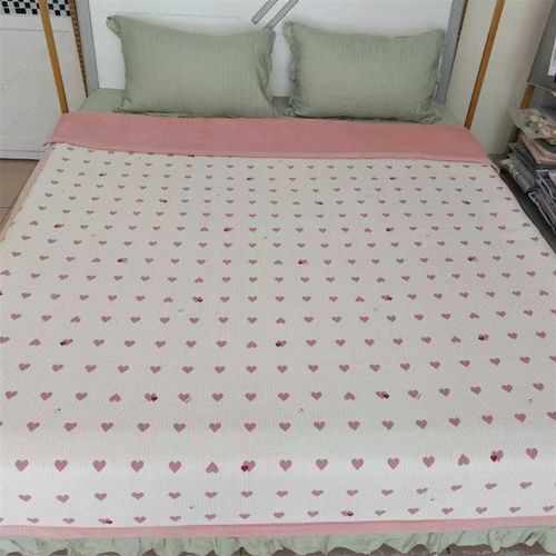 双面天丝宝宝绒夹棉绗缝床盖莱赛尔纤维印花床单滑爽可机洗塌塌米