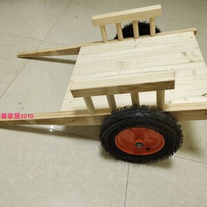 幼儿园实木手推车平板手推车幼儿玩具车游戏手托车定做