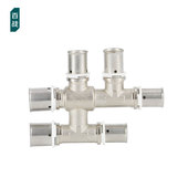 国标铝塑管用卡压六通明装 暖气用六通 六通散热片明装