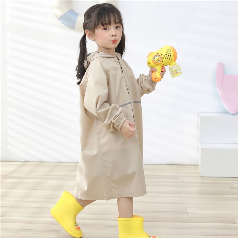 新款儿童雨衣长版全身防水男女童小学生幼儿带书包位加厚连身雨披