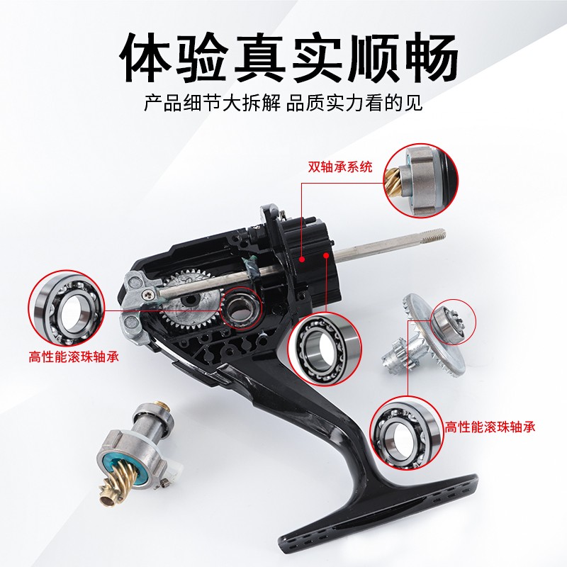 佳宁渔线轮无间隙全金属头线杯抛竿轮渔轮纺车轮海竿轮鱼线轮