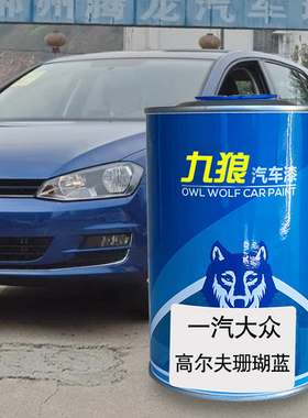 九狼汽车漆大成品众改色车喷高尔漆夫珊瑚蓝色流光银魅惑红霹雳蓝