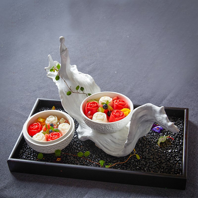 匠厨创意餐具长方宫廷套盘乘风破浪餐具宫廷风热菜创意餐具冷菜