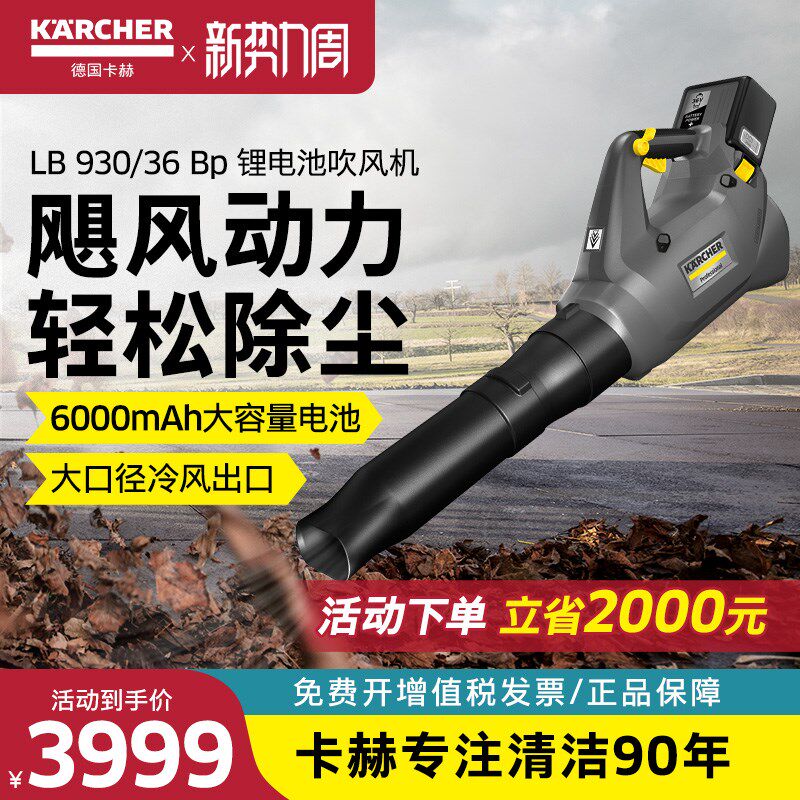 德国卡赫锂电无线工业吹风机大功率鼓风机吹雪机除尘器充电吹灰机