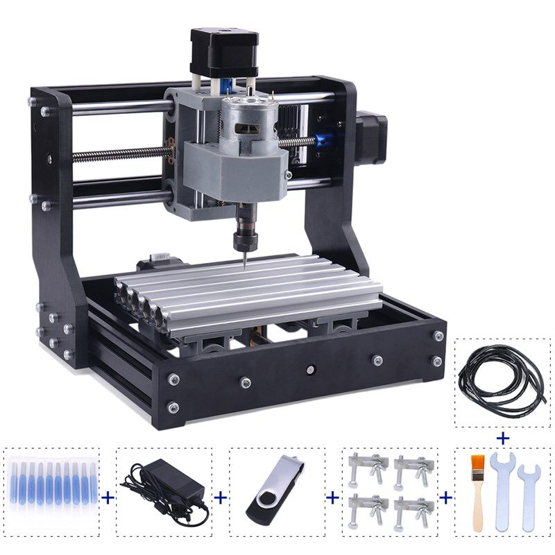 CNC1610P小型DIY微型桌面雕刻机激光数控二合一图片木板雕刻