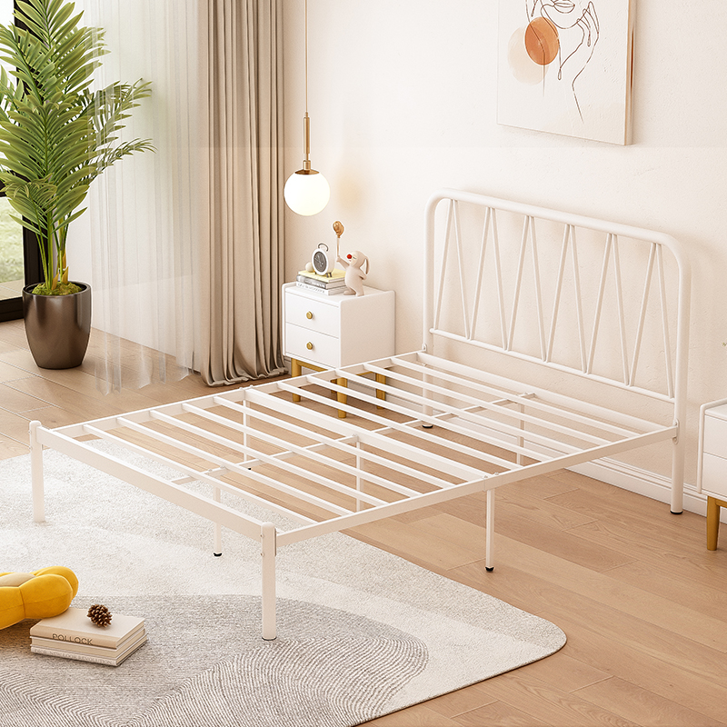 现代简约铁艺床人床1.5米公主铁床1.8米民宿铁架床宿舍床单人床