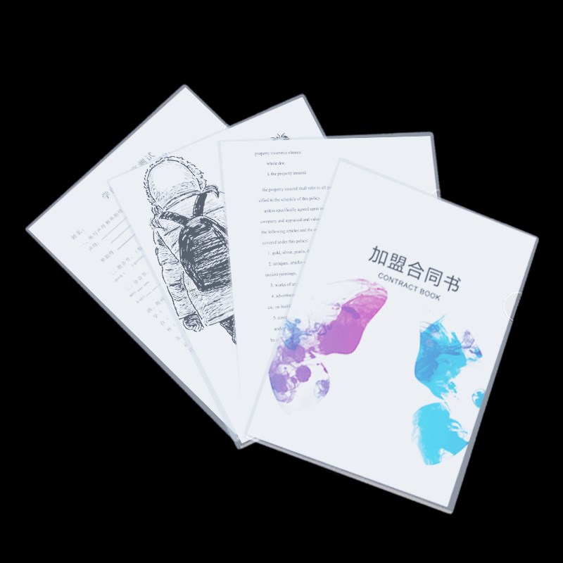 100个装资料夹文件袋l型文件夹单片夹L型文件防水单页夹插页档案