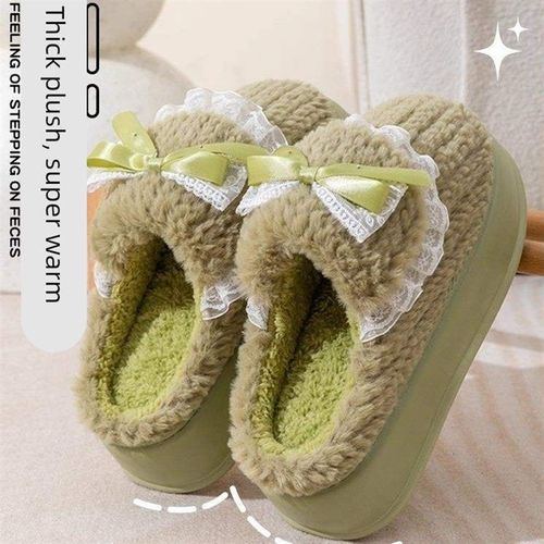 棉拖鞋女士秋冬季厚底2025新款家居室内防滑防臭保暖毛绒拖鞋月子