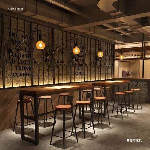 脚凳高凳吧台凳酒吧铁艺吧台现代实椅木凳子简约吧未知椅靠背高高