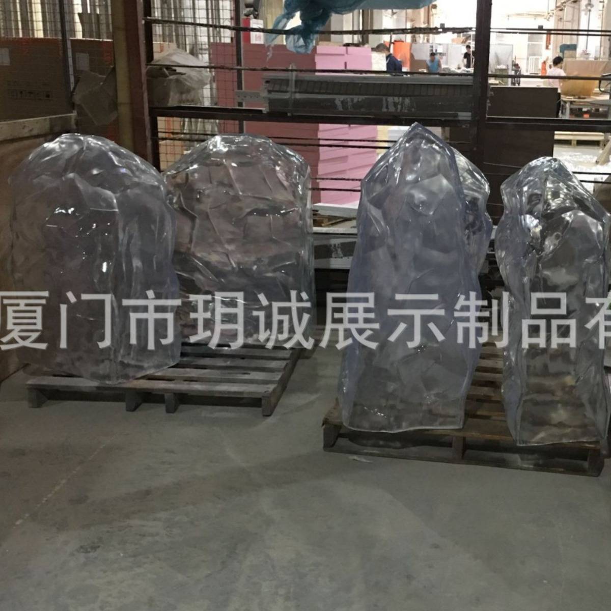 仿真透明冰块夏季冬季橱窗展示道具透明树脂道具造型冰柱立体美陈