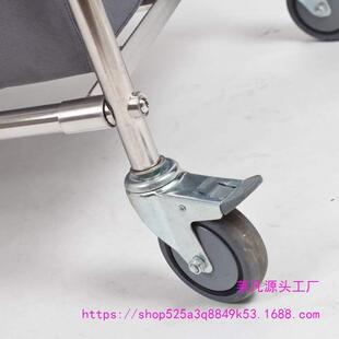 叠布折车不锈莱凡贸易钢清洁静音草手推车酒店宾馆布客房保洁加厚