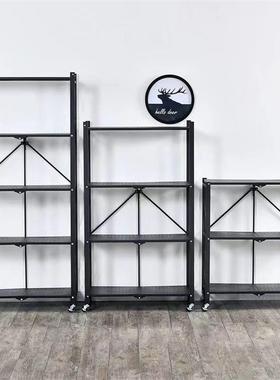 货置架免安装折叠物厨房物架现货落地多置层可30698移动储物架