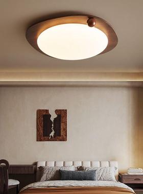 古风卧室灯全光谱护眼顶纹中灯新中式房间复古吸胡桃木书92530房