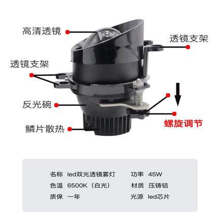 凯美瑞雅力士花冠CHR荣放RAV双4卡罗拉丰田通用志普拉锐多LED雾光