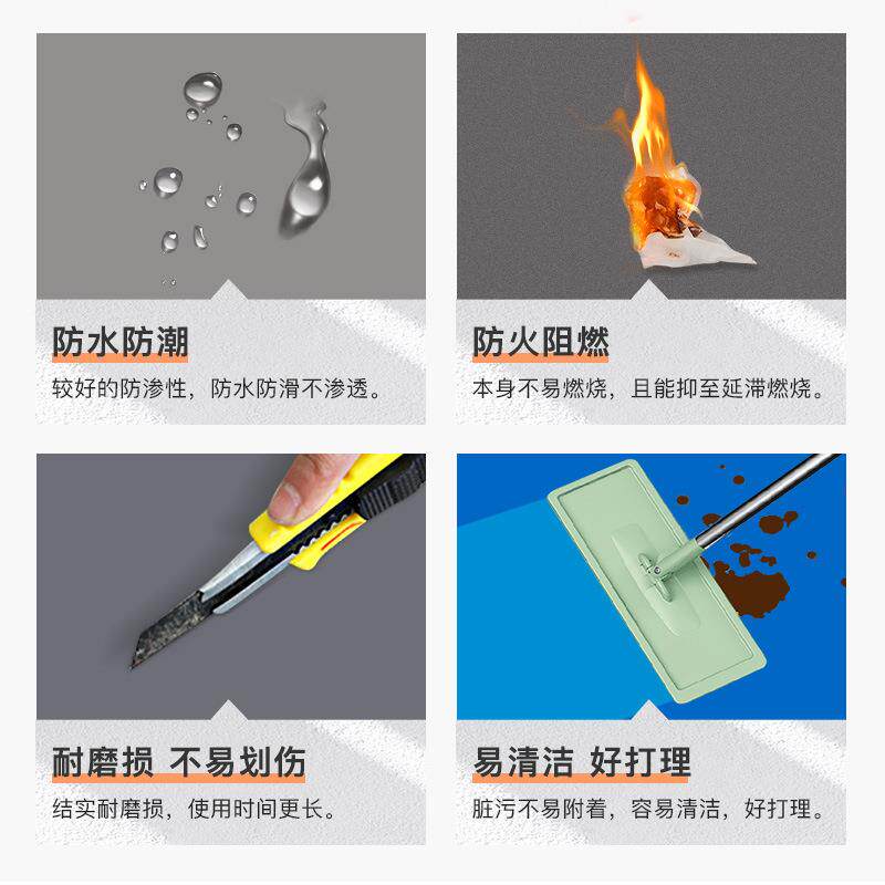 pcv运动板室内健身训练防XNO滑地身胶垫专用健地房减震地胶