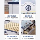 儿年童床孩实木小孩床单人小床青少1.2米户型男男童056轻奢现代简