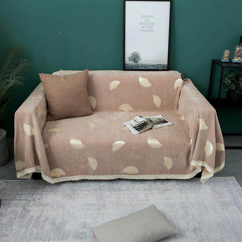 加厚雪沙尼尔盖沙发巾全树叶JC-11270花弹力四季发垫沙发盖边巾