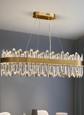 Cystal厅li675ght现代简约吊客厅吊灯轻奢大r气水晶灯网红餐主吊