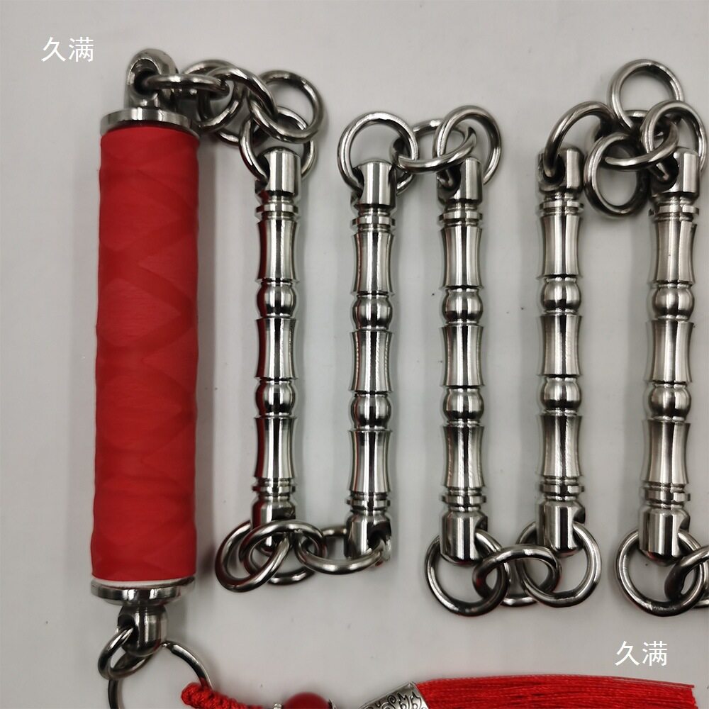 鞭九节鞭鞭包鞭鞭鞭传统武术不锈钢训练健身鞭穗送表演鞭彩花剑
