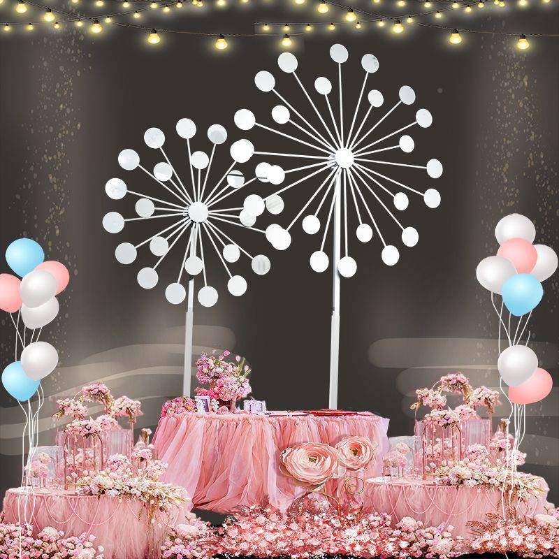 婚庆道电动旋饰转车CD453561路引梦幻舞台风铁艺摩天具轮架子场景