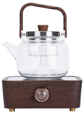 高硼硅10238玻提璃器梁壶蒸茶壶壶烧水壶蒸煮两用壶热水电陶炉煮