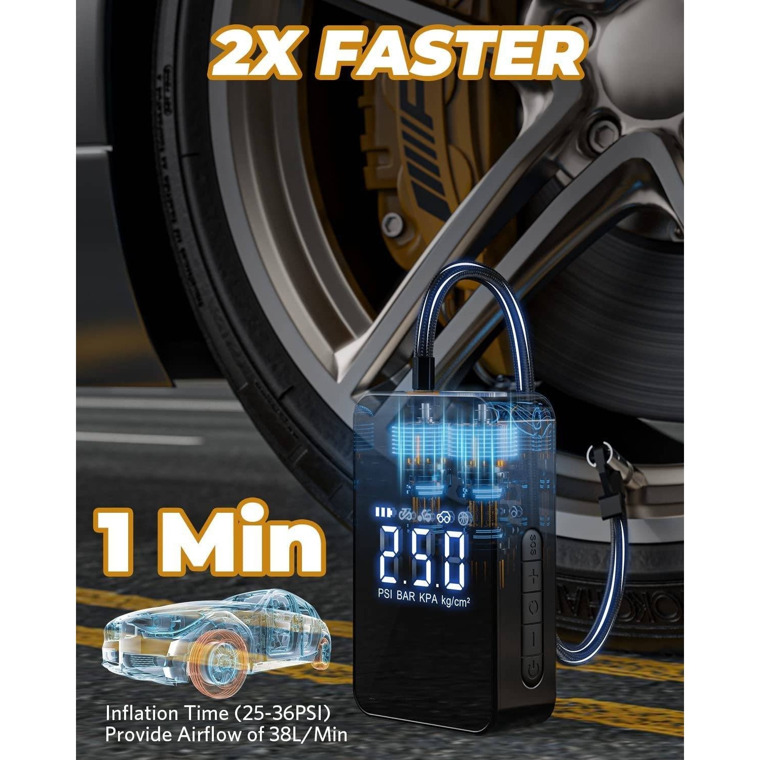 全屏数字显示迷你便携式压缩机12v无线汽车充气泵 带led 灯,玩具/童车/益智/积木/模型,垂直悬浮玩具,淘宝优惠券,粉丝福利购,淘宝优惠卷