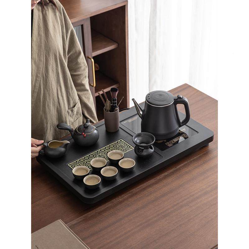 茶具套装全自动一体小fak2wP4Y家用台一套小型茶盘茶整烧水壶简赵