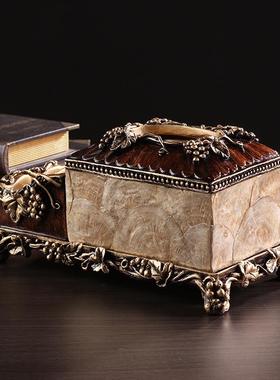 欧复古多餐功新能BK-ZJH纸巾盒奢华家用巾抽纸盒美式中式客厅茶式